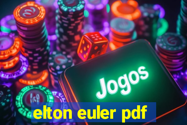 elton euler pdf