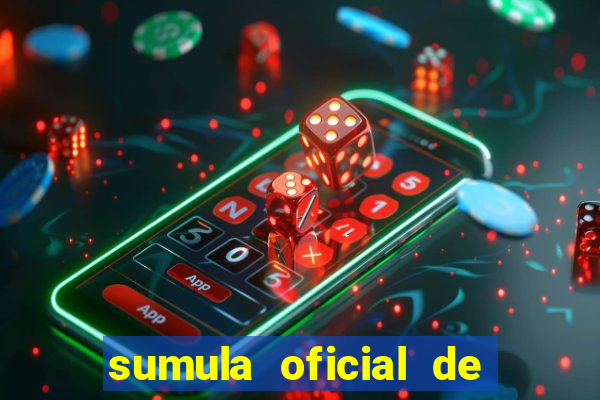 sumula oficial de futebol 7 society excel